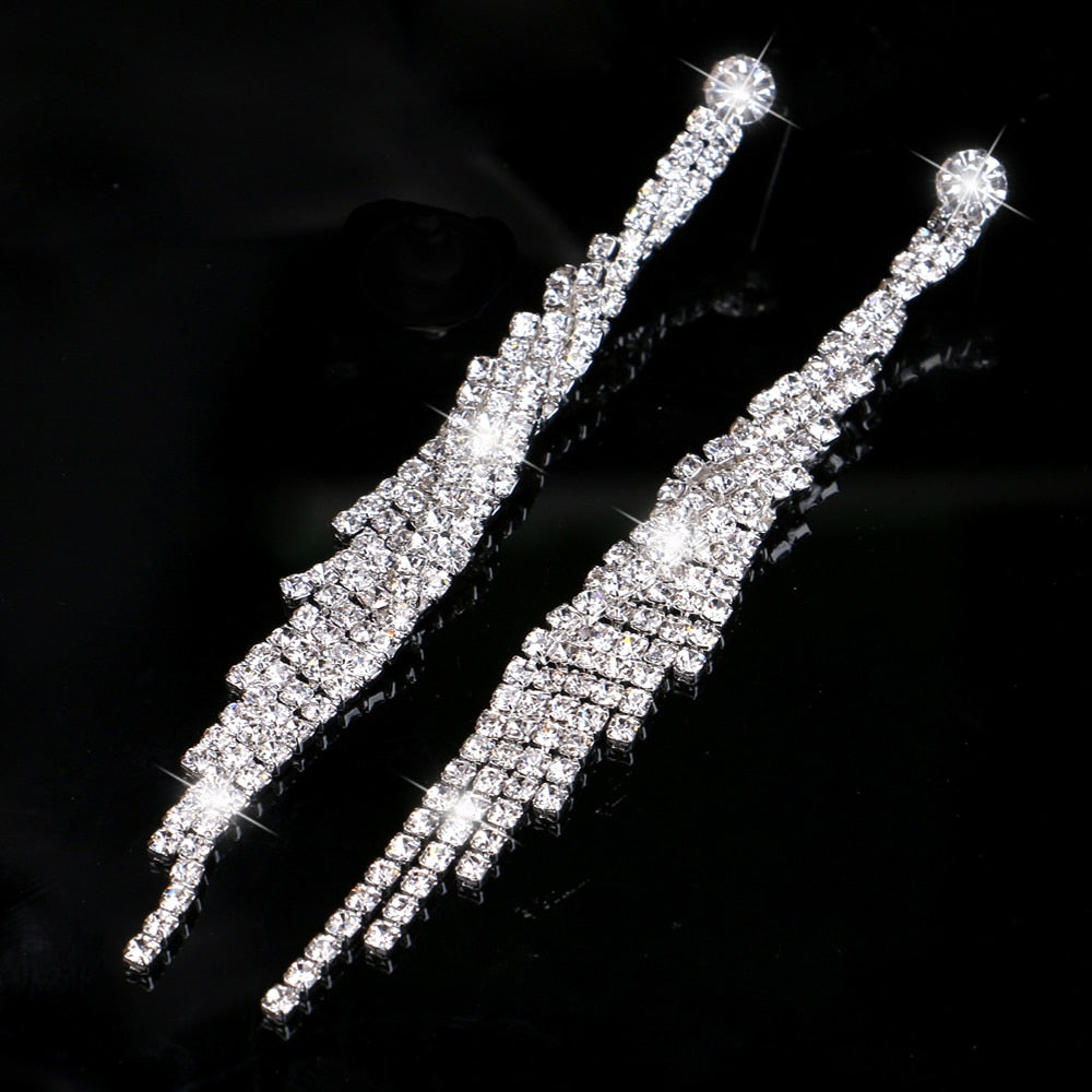 2022 Fashion Crystal Long Earrings