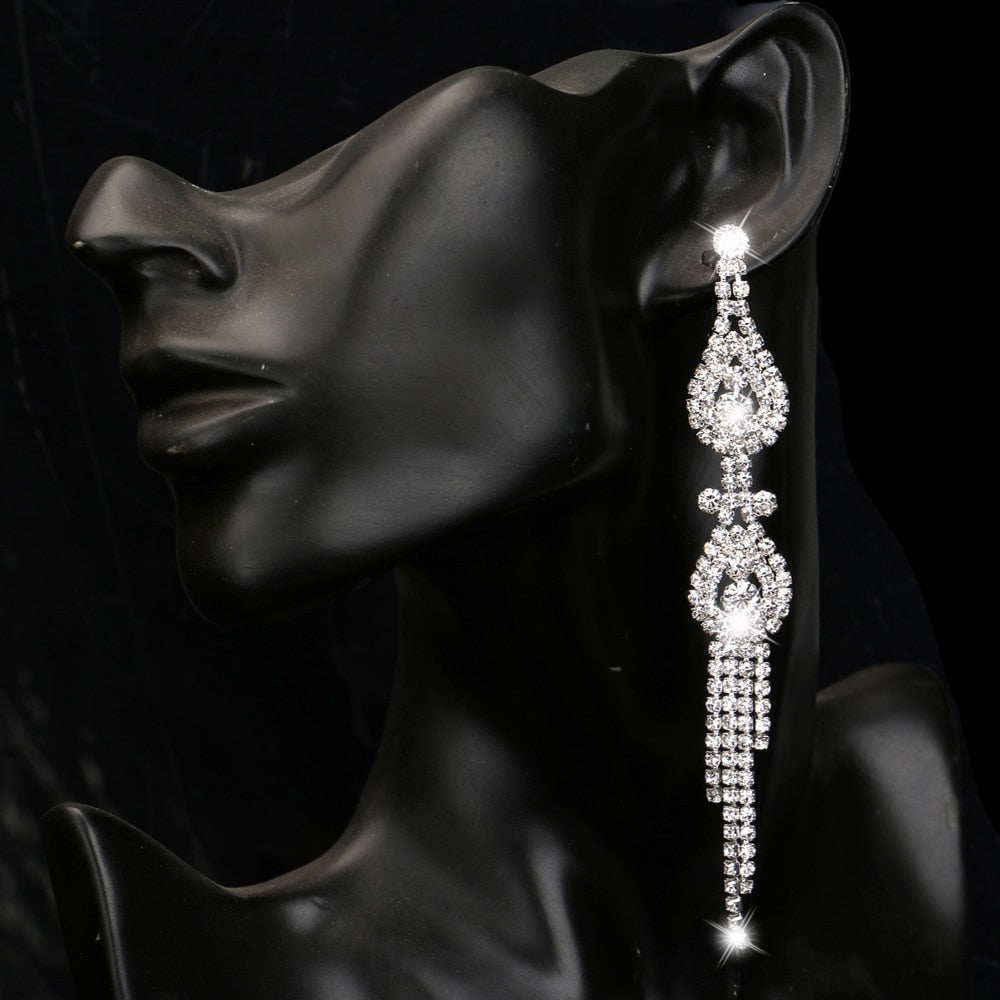 2022 Fashion Crystal Long Earrings