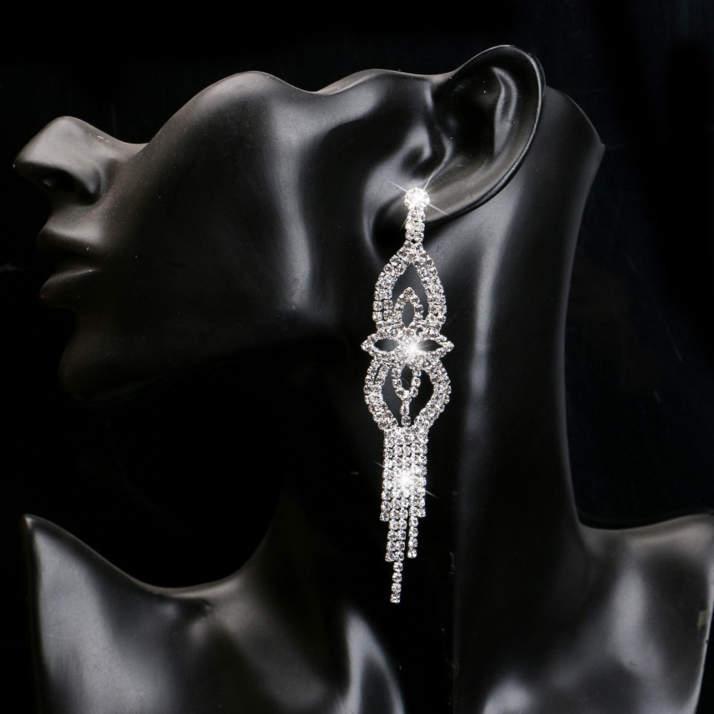 2022 Fashion Crystal Long Earrings