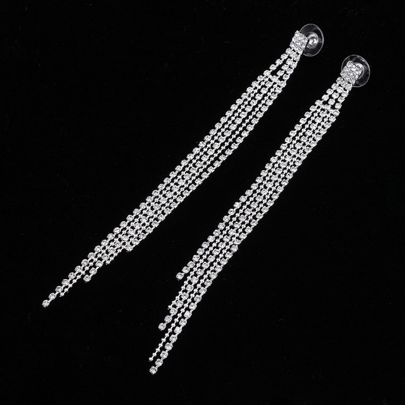 2022 Fashion Crystal Long Earrings