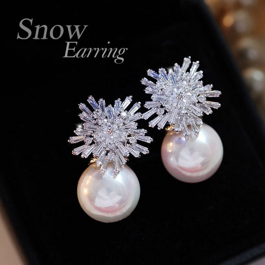 Pearl Crystal Earrings