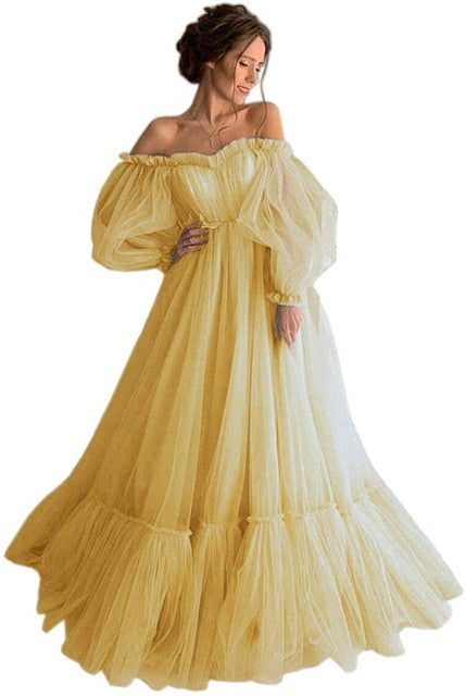 Long Sleeve Off the Shoulder Princess Dress