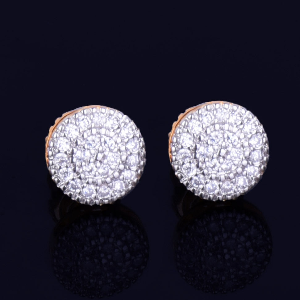 8MM Gold Color Small Round Stud Earring