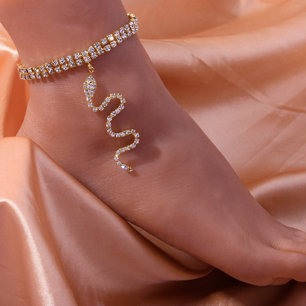 1PCS Boho Cute Fashion Snake Anklet Chain