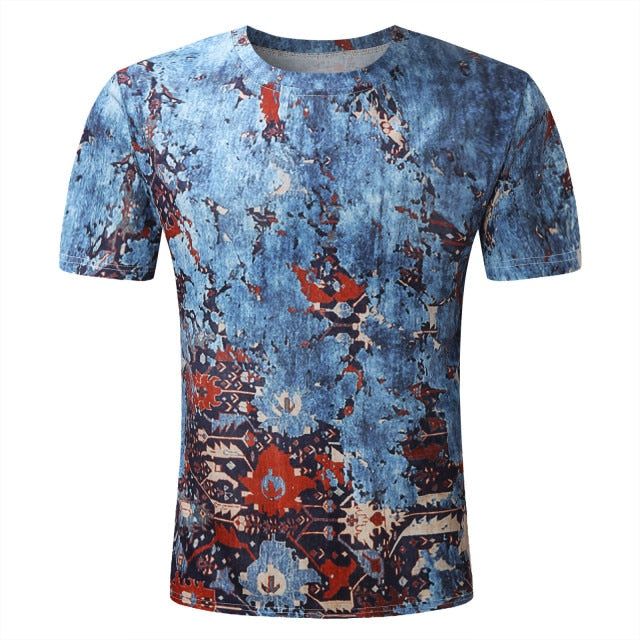Summer Men's Oversized Vintage Short Sleeve T Shirts