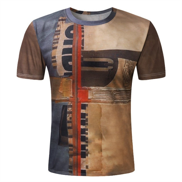 Summer Men's Oversized Vintage Short Sleeve T Shirts
