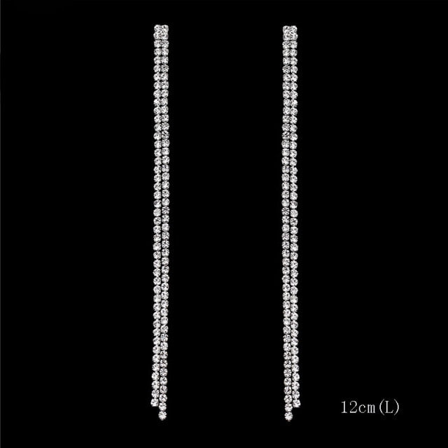 2022 Fashion Crystal Long Earrings