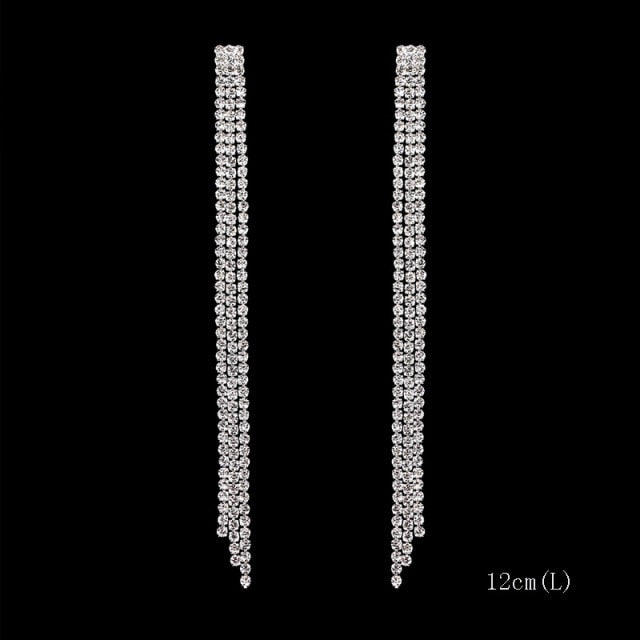 2022 Fashion Crystal Long Earrings