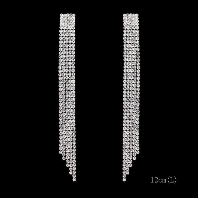 2022 Fashion Crystal Long Earrings