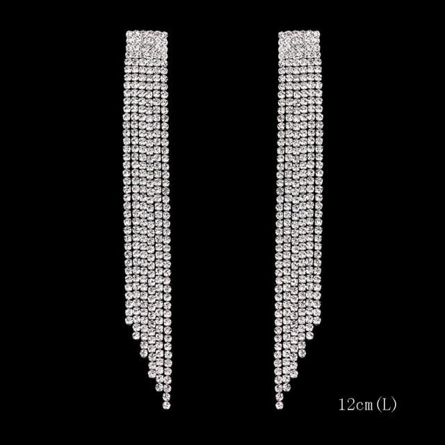 2022 Fashion Crystal Long Earrings