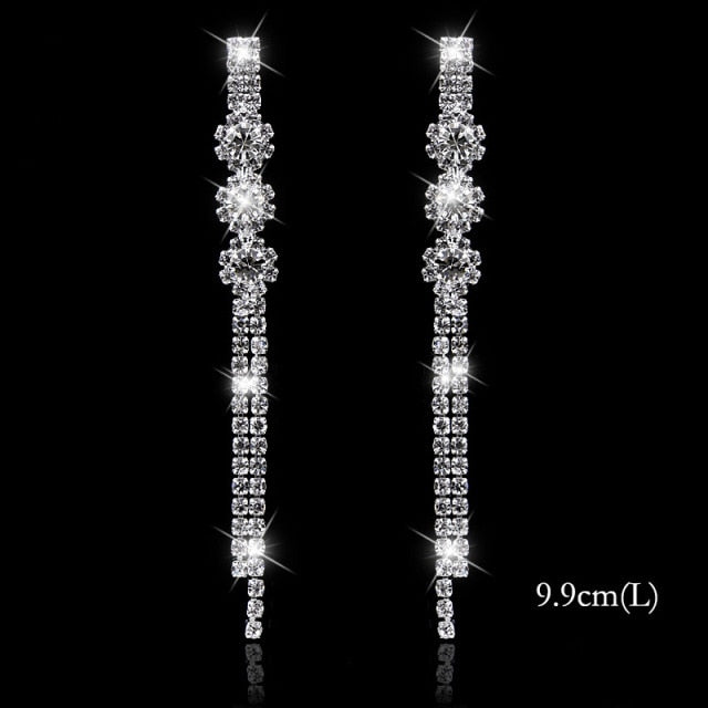 2022 Fashion Crystal Long Earrings