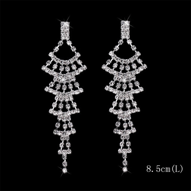 2022 Fashion Crystal Long Earrings