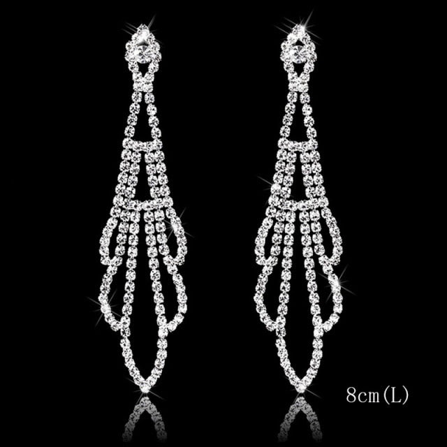 2022 Fashion Crystal Long Earrings