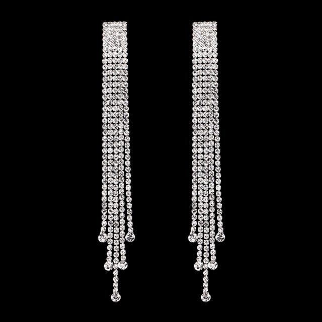 2022 Fashion Crystal Long Earrings