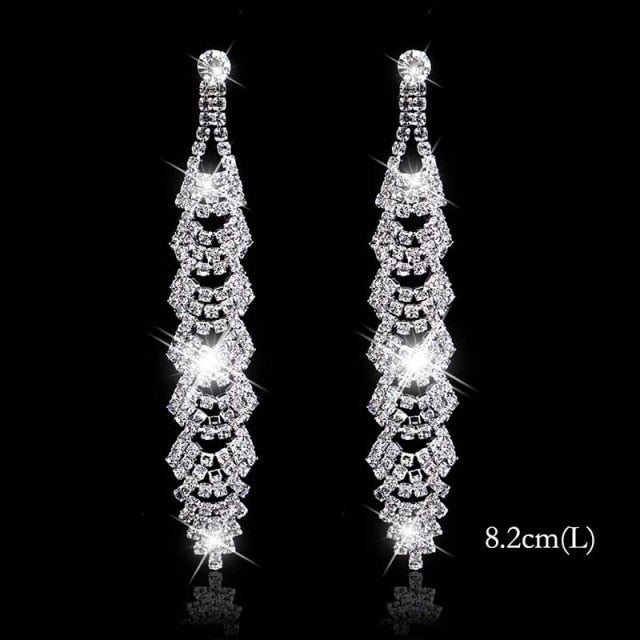 2022 Fashion Crystal Long Earrings