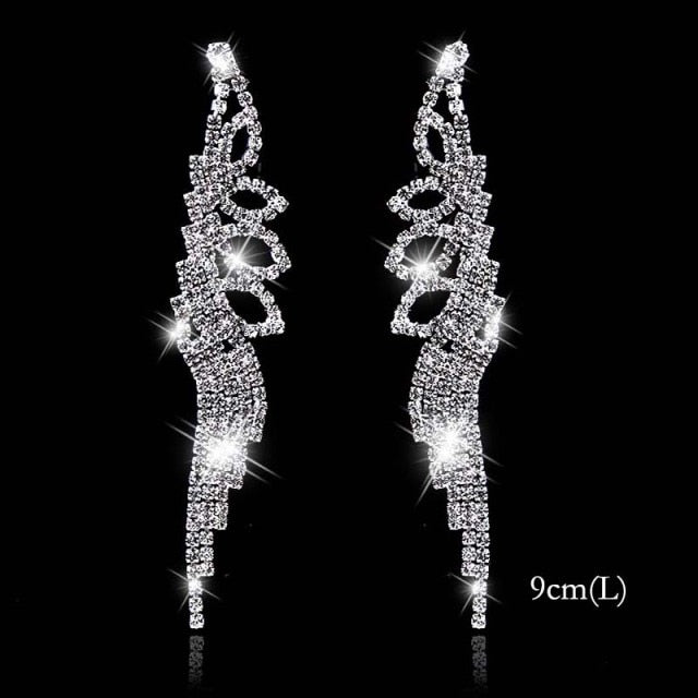 2022 Fashion Crystal Long Earrings