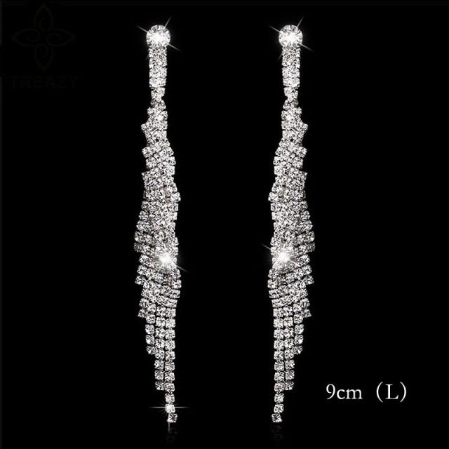 2022 Fashion Crystal Long Earrings