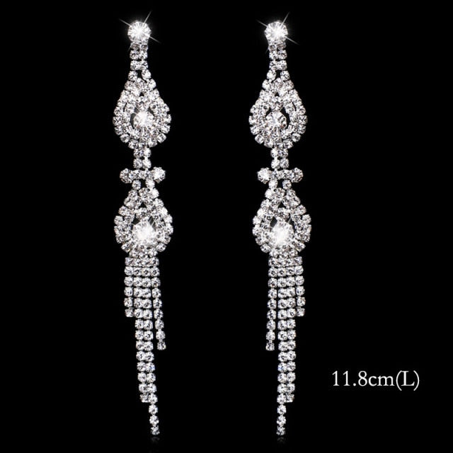 2022 Fashion Crystal Long Earrings