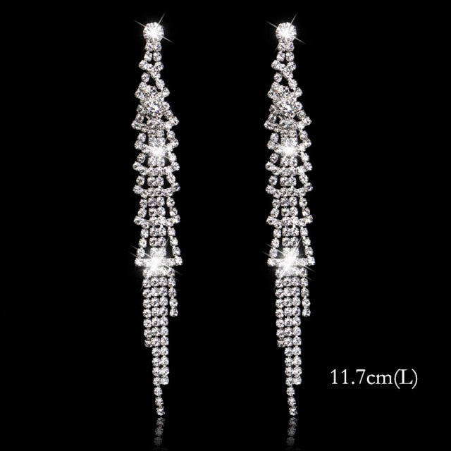 2022 Fashion Crystal Long Earrings