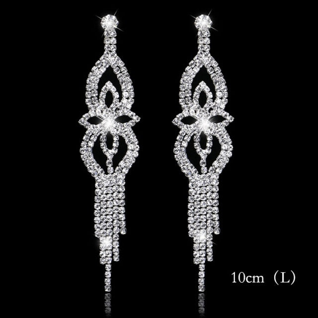 2022 Fashion Crystal Long Earrings