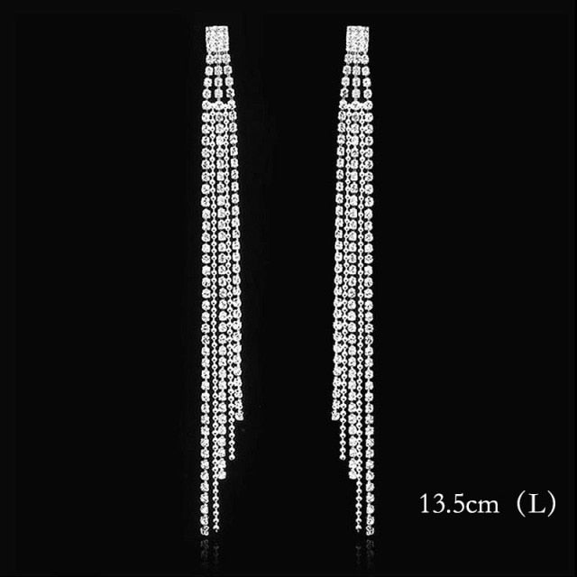 2022 Fashion Crystal Long Earrings