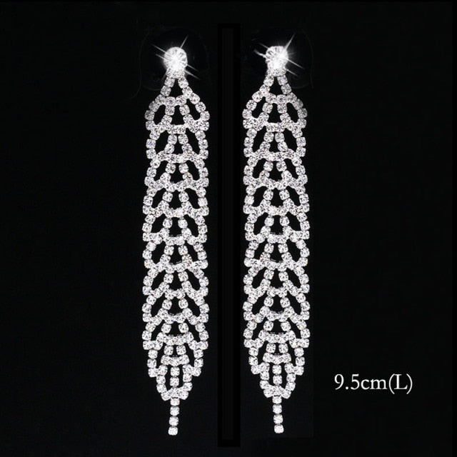 2022 Fashion Crystal Long Earrings