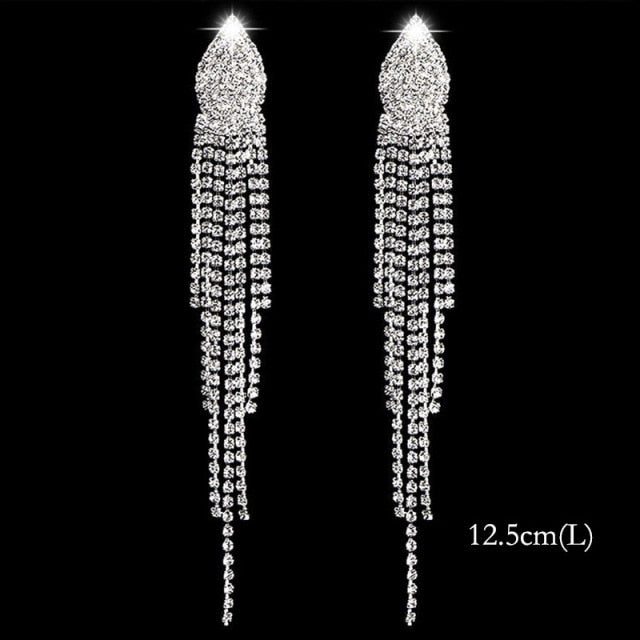 2022 Fashion Crystal Long Earrings