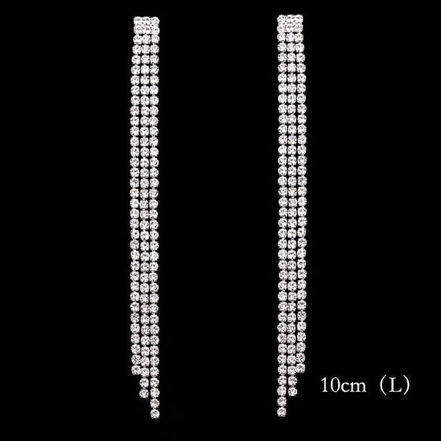 2022 Fashion Crystal Long Earrings