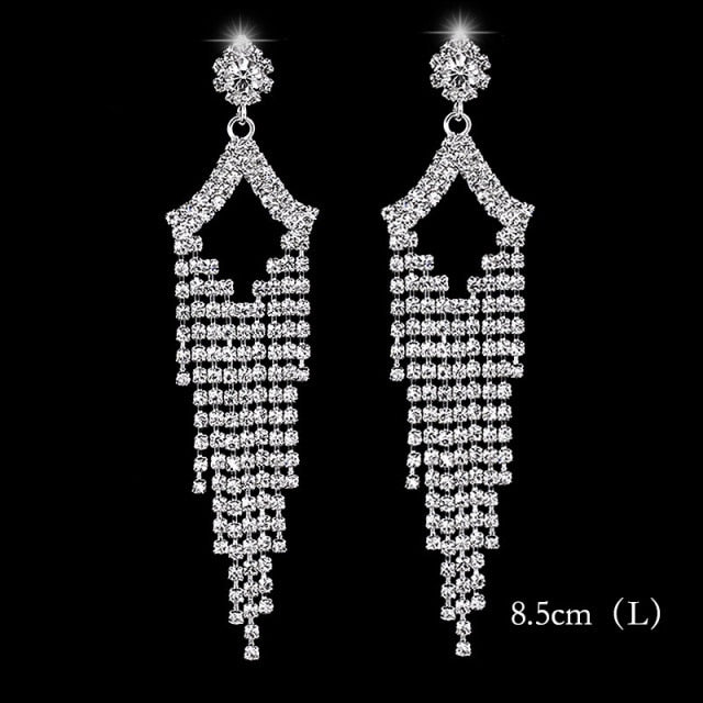 2022 Fashion Crystal Long Earrings