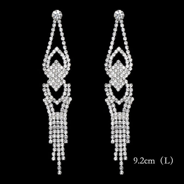 2022 Fashion Crystal Long Earrings