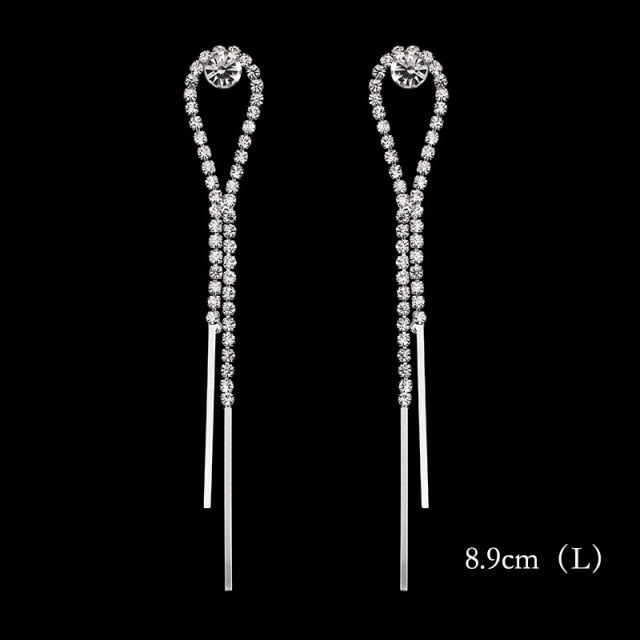 2022 Fashion Crystal Long Earrings