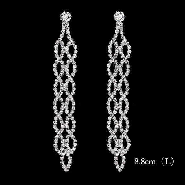 2022 Fashion Crystal Long Earrings