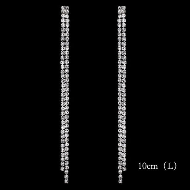 2022 Fashion Crystal Long Earrings