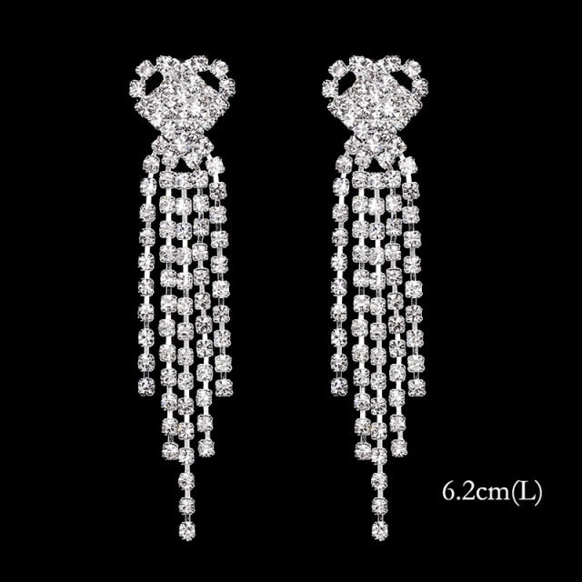 2022 Fashion Crystal Long Earrings