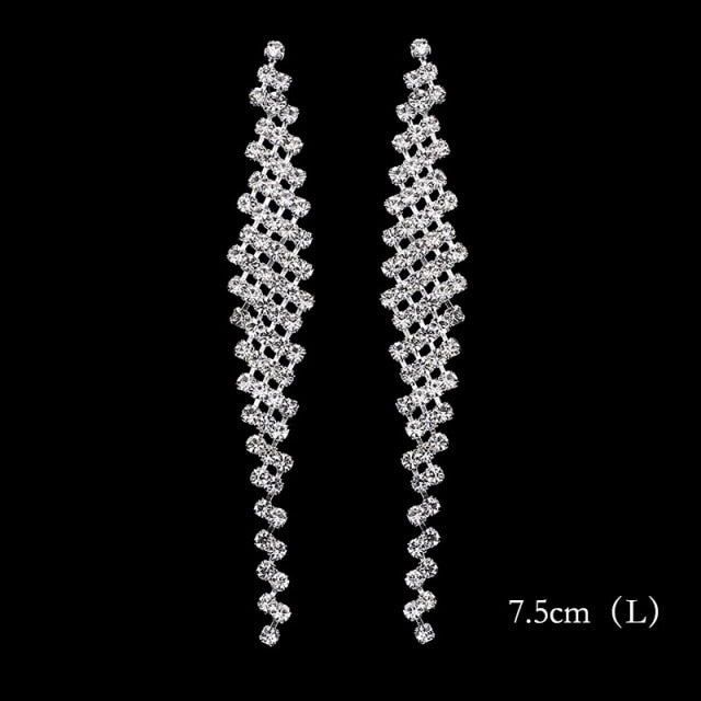 2022 Fashion Crystal Long Earrings