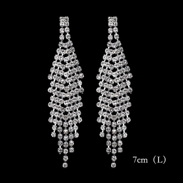 2022 Fashion Crystal Long Earrings