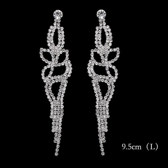 2022 Fashion Crystal Long Earrings