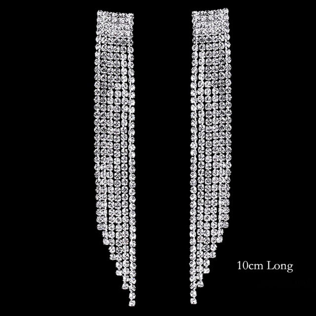 2022 Fashion Crystal Long Earrings