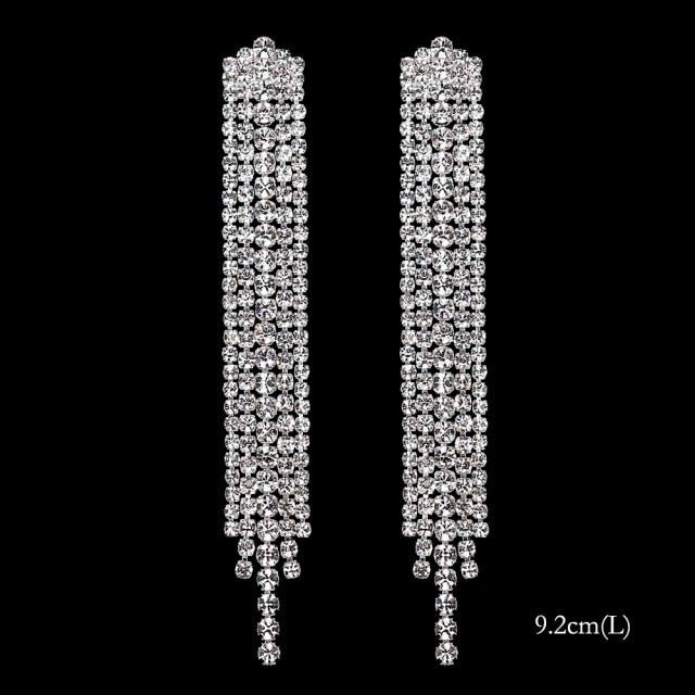2022 Fashion Crystal Long Earrings