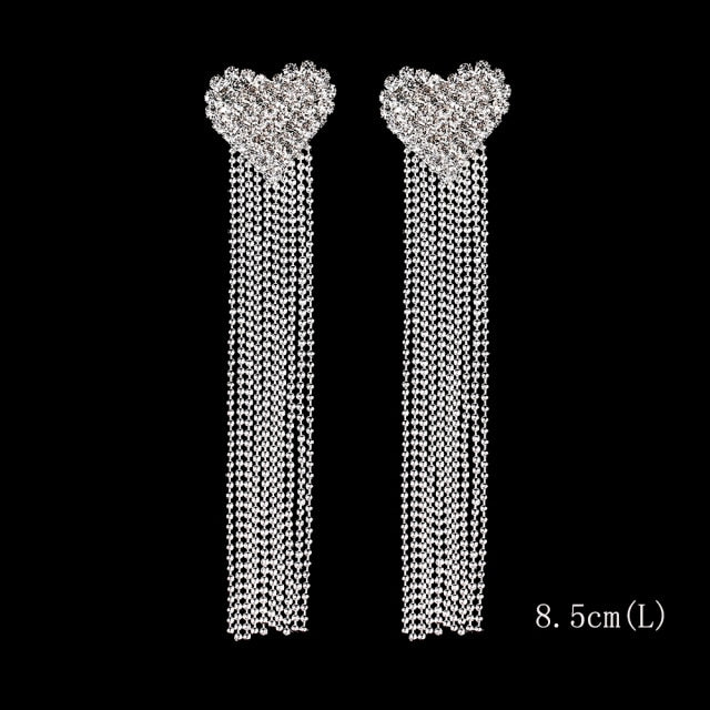 2022 Fashion Crystal Long Earrings