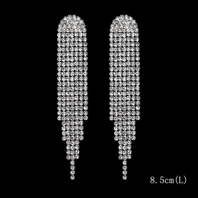 2022 Fashion Crystal Long Earrings