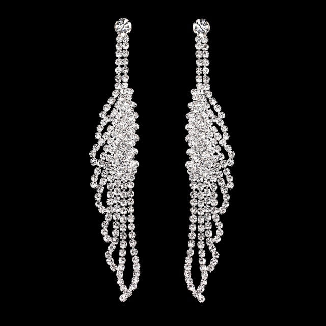 2022 Fashion Crystal Long Earrings