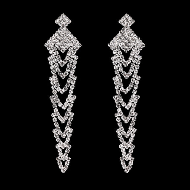 2022 Fashion Crystal Long Earrings