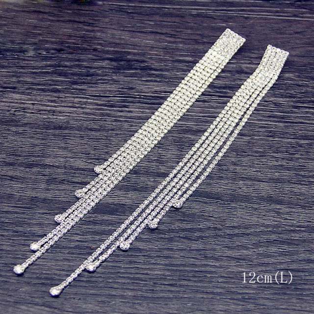 2022 Fashion Crystal Long Earrings