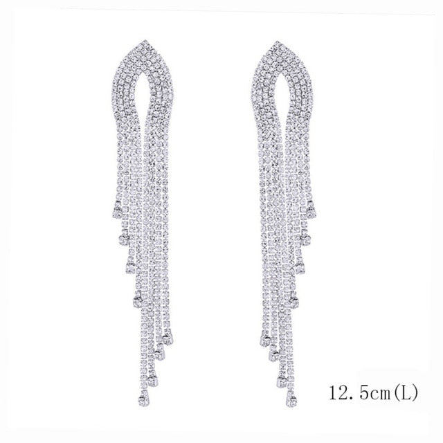 2022 Fashion Crystal Long Earrings