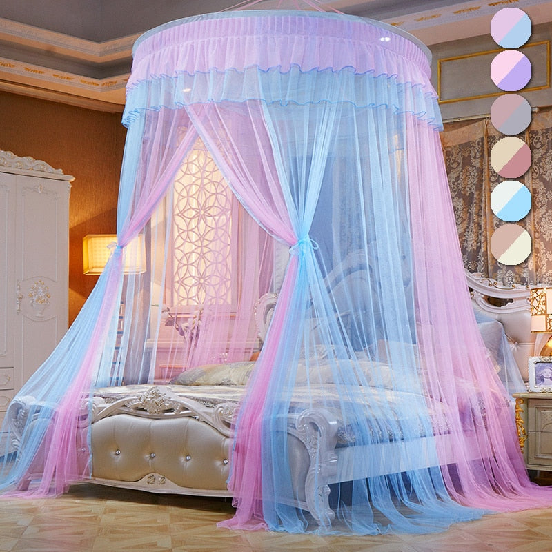 Bed Canopy Double Colors Hung  Mosquito Net