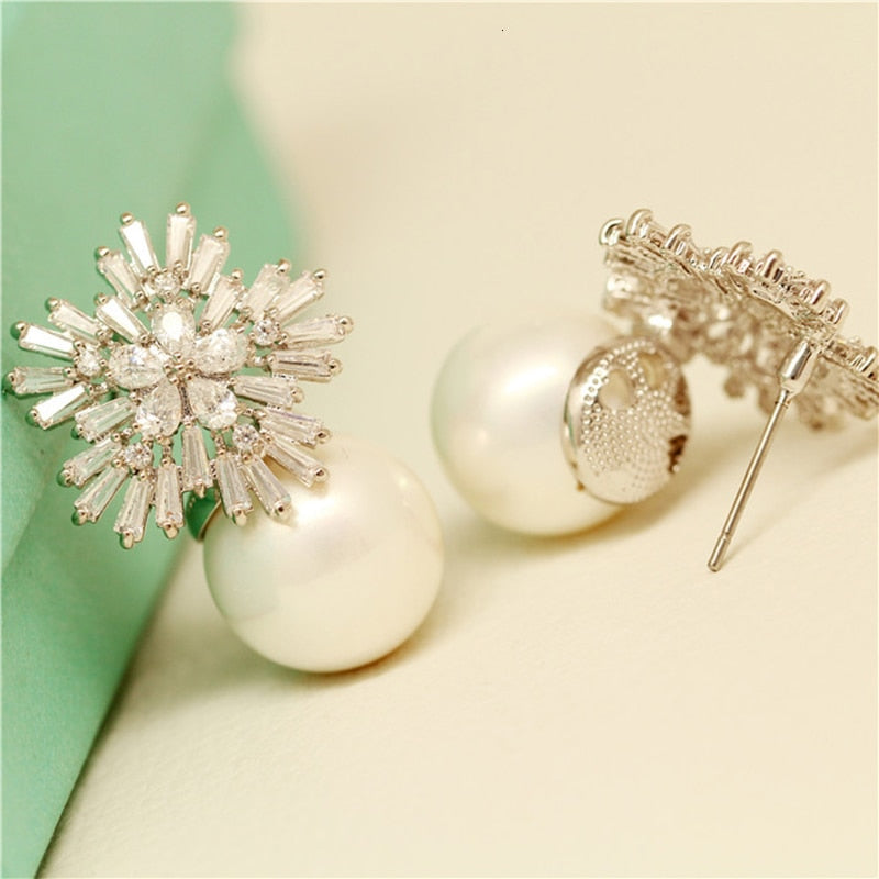 Pearl Crystal Earrings