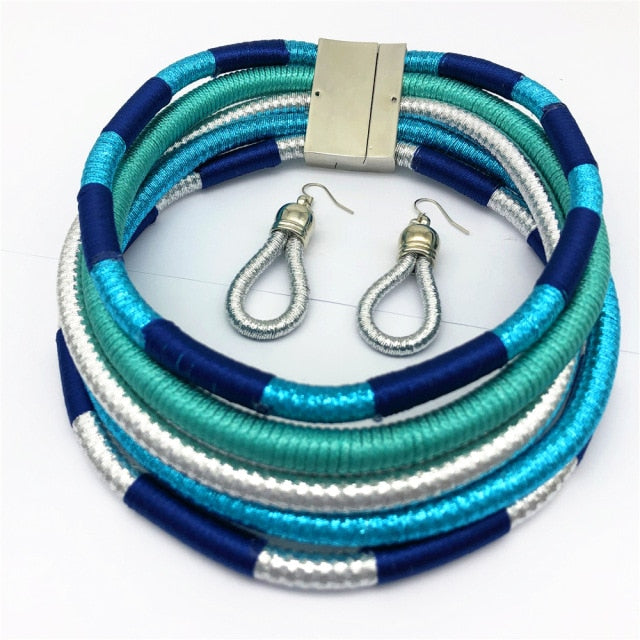 Multi-layer Woven Jewelry Choker Necklace