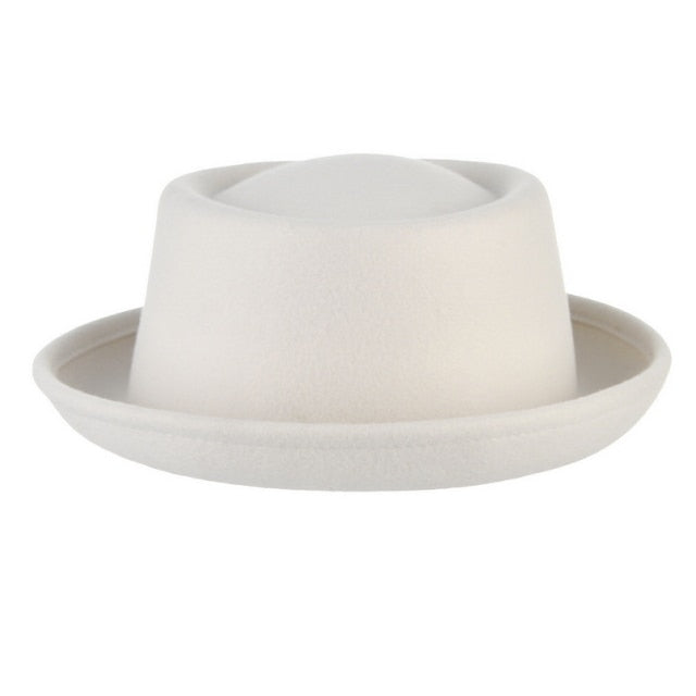 Classic 100% Wool Soft Felt Pork Pie Hat Fedora For Men