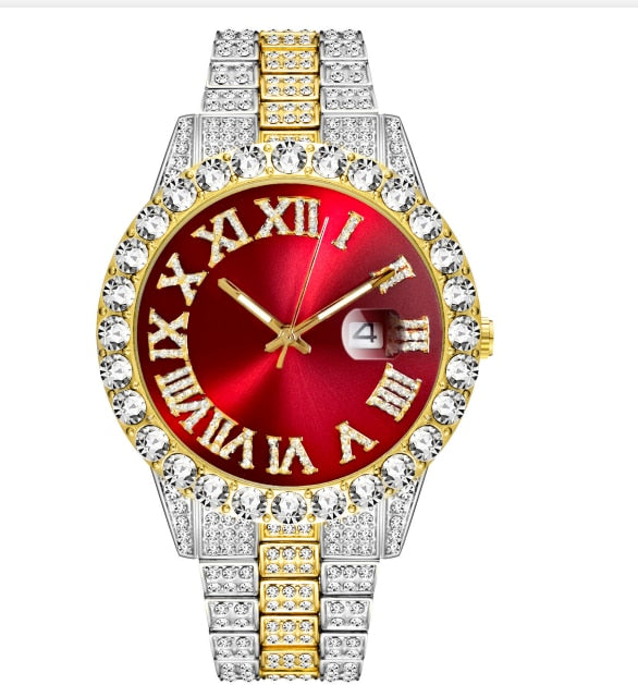 LUXURY DIAMOND BRACELET STAINLESS STEEL QUARTZ WRISTWATCH